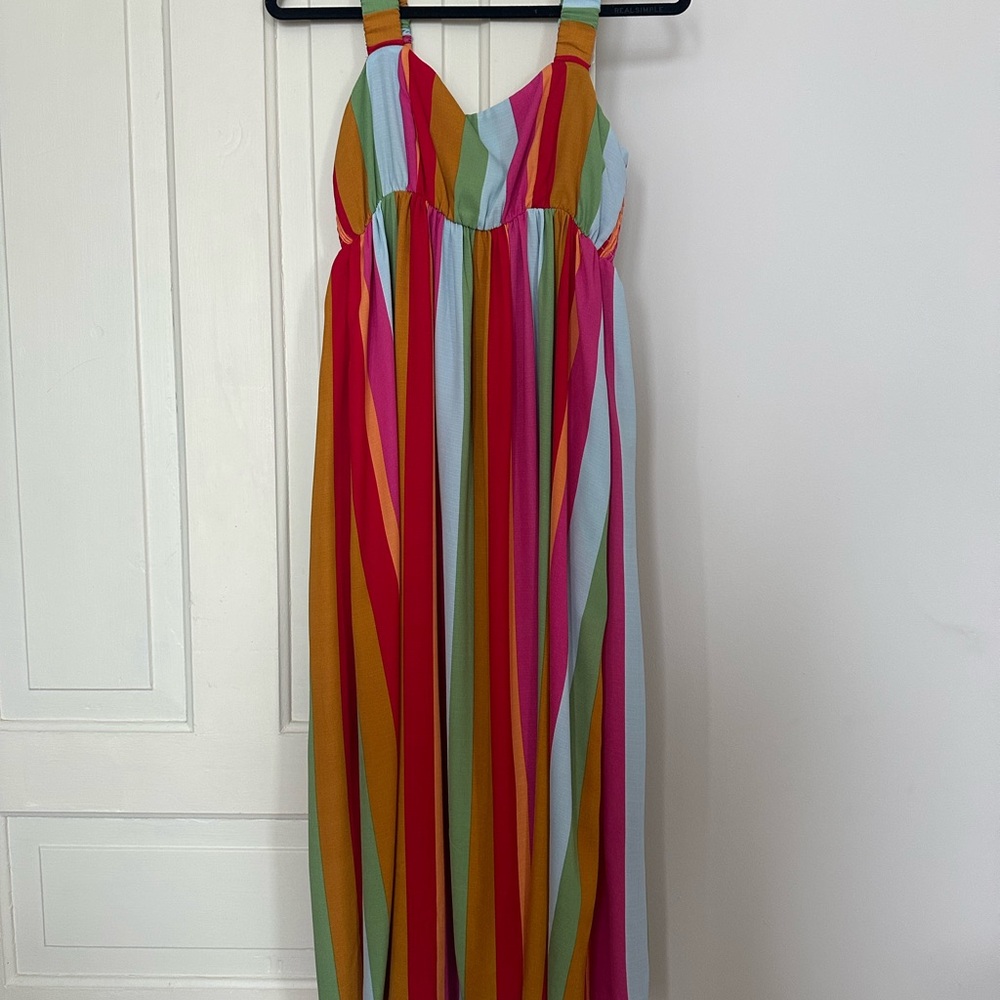 Show Me Your Mumu Multicolor Striped Maxi Dress